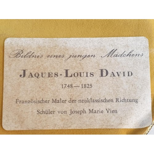 800 - Vintage Style Oval Miniature of Neoclassical Painter Jacques Louis David 