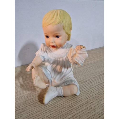 804 - Lenox Fine Porcelain 'Baby Book Collection' Figurine; Baby's First Shoes, Circa 1990