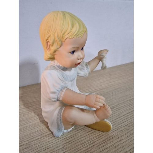 804 - Lenox Fine Porcelain 'Baby Book Collection' Figurine; Baby's First Shoes, Circa 1990