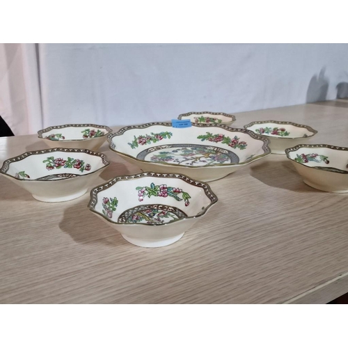 805 - Vintage Coalport 'Indian Tree' Porcelain Serving Bowl, Together with 6 x Bowls, (7)