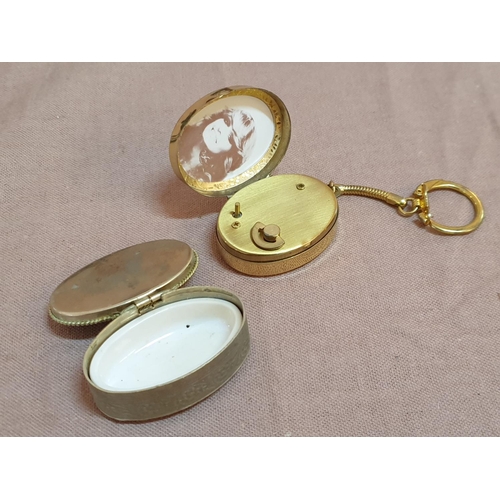 817 - Retro Beauty Collection of Compact Mirror, Dill Boxes etc