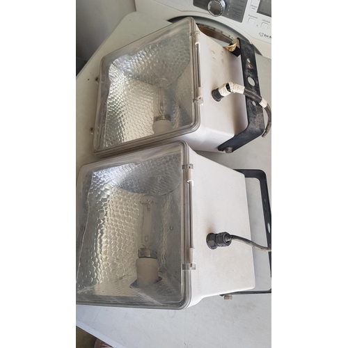 824 - 2 x Halogen Flood Lights (Un-Tested)