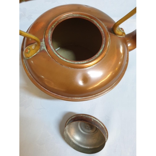 836 - Small Antique Style Copper Teapot / Kettle (Ø12cm x H:19.5cm)