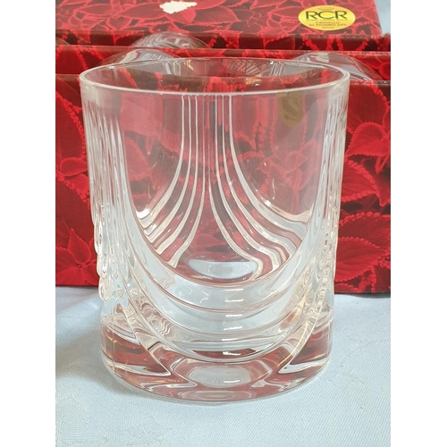 839 - Convivium RCR Crystal Double Old Fashioned Tumbles in Original Box