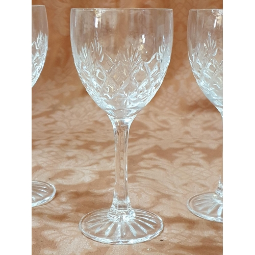 810 - Collection of 2 x Different Sets of Crystal Glasses (Each Set of 4 x Glasses)