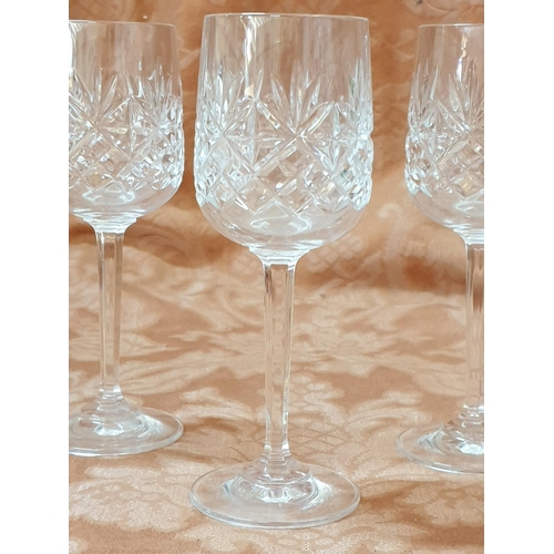 810 - Collection of 2 x Different Sets of Crystal Glasses (Each Set of 4 x Glasses)