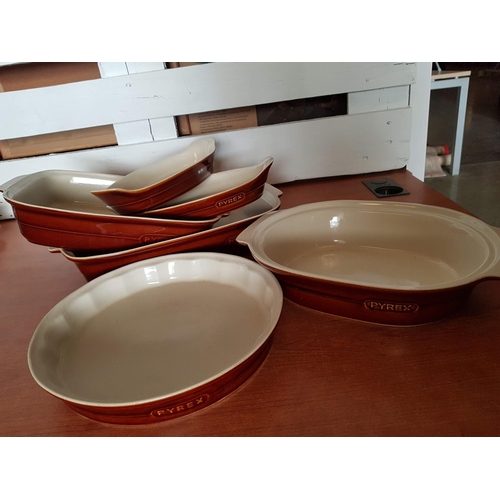 189 - Pyrex Varius Shape and Size Ceramic Dishes (6pcs)