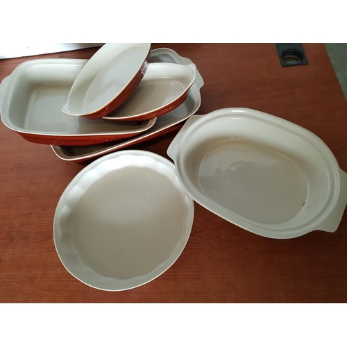 189 - Pyrex Varius Shape and Size Ceramic Dishes (6pcs)