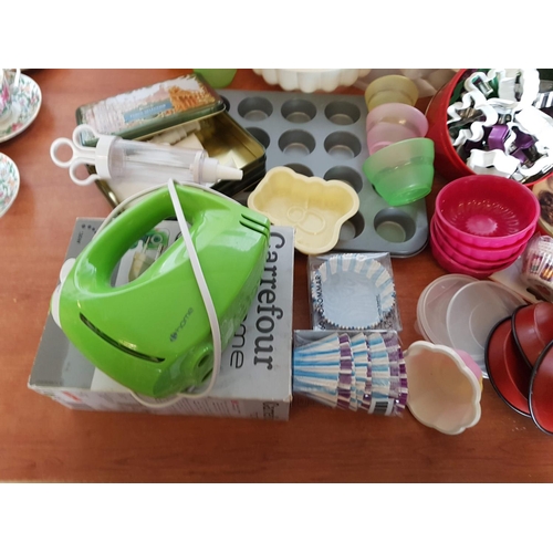 347 - Baking Accessories; Baking Moulds, Hand Mixer, Jelly Moulds, Dessert Bowls etc