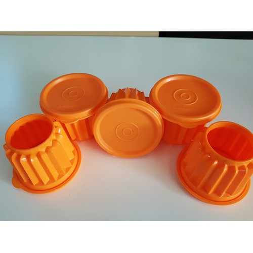 478 - Collection of 2 x Tupperware Irregular Bowls, 5 x Small Jelly Molds and One Other Large Storage Box ... 