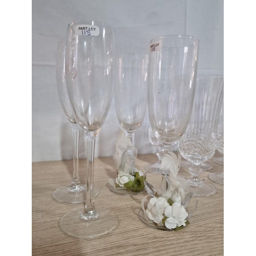 118 - Set of 11 x Cocktail Glasses, Together with 2 x Pairs of Champagne Flutes, (15)