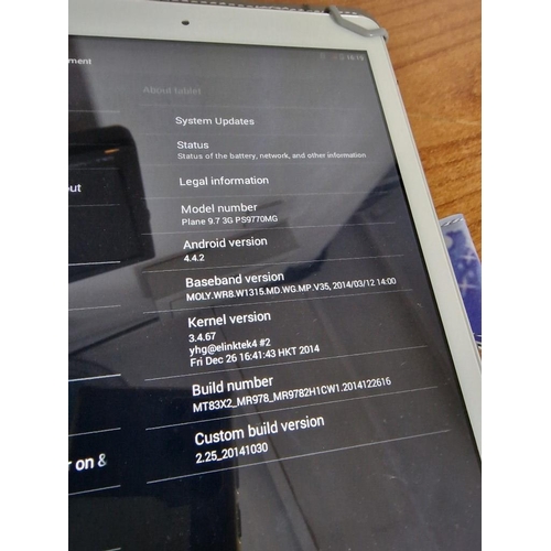 369 - Digma Plane 9.7 3G Tablet, (Model Ps9770MG), * Basic Test & Working *, Together with Cover / Case