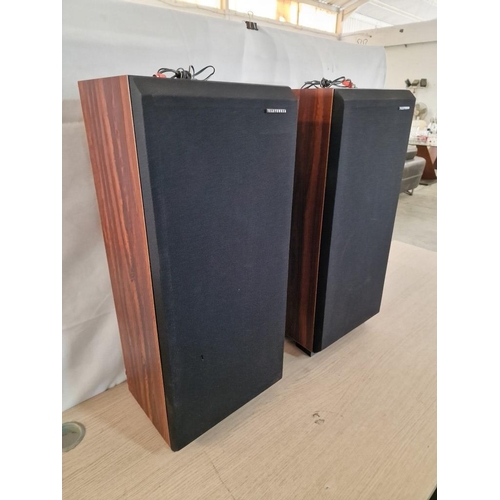 80 - Pair of 'Telefunken' Speakers in Wood Effect Case, (Approx. 28 x 22 x 60cm), (2)