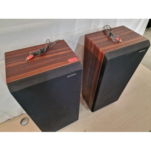 80 - Pair of 'Telefunken' Speakers in Wood Effect Case, (Approx. 28 x 22 x 60cm), (2)