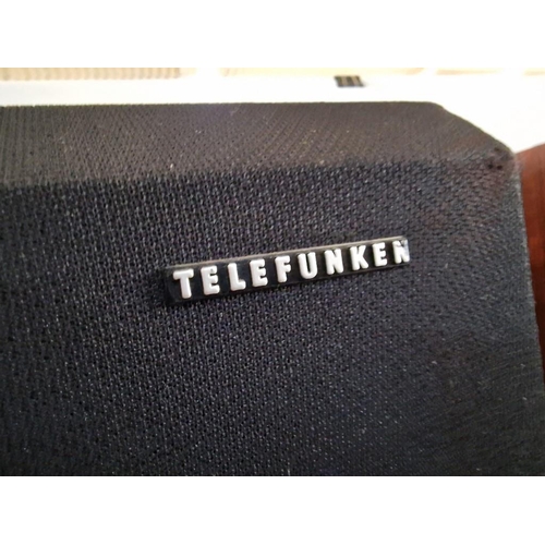 80 - Pair of 'Telefunken' Speakers in Wood Effect Case, (Approx. 28 x 22 x 60cm), (2)