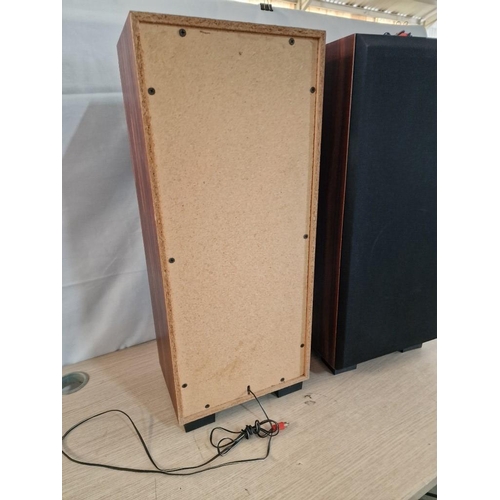 80 - Pair of 'Telefunken' Speakers in Wood Effect Case, (Approx. 28 x 22 x 60cm), (2)