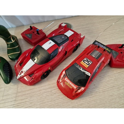 83 - 3 x Toy Cars, one with Original Box and Robot (Radio Controlled, But Untested), (4)