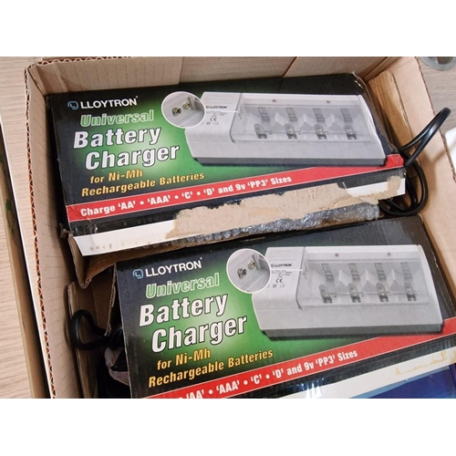 91 - 3 x Battery Chargers, Together with Qty of Re-Chargeable Batteries