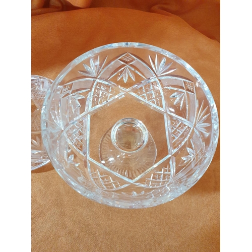 122 - Large Crystals Bon - Bon Pedestal Bowl with Lid (H:28 x Ø15cm)