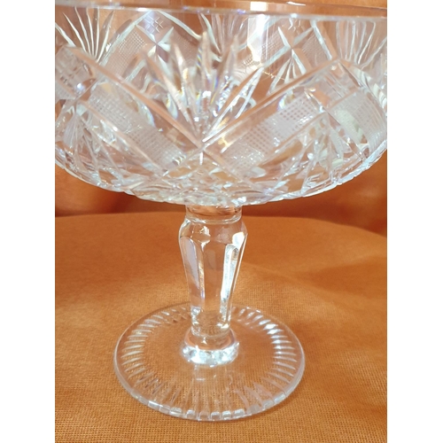 122 - Large Crystals Bon - Bon Pedestal Bowl with Lid (H:28 x Ø15cm)