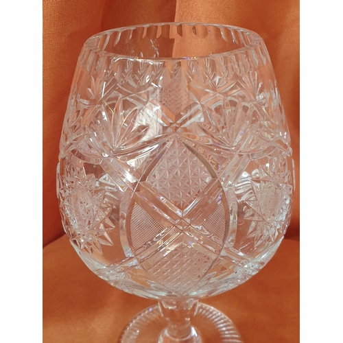 186 - Bohemia Crystals Cognac Glass / Vase (Approx. H:28.5cm x Ø15-16c)