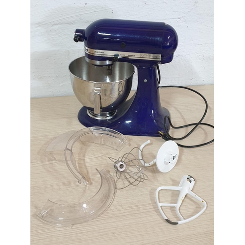 193 - Kitchen Stand Mixer Cobalt Blue with Bowl, Model; KSM90, Made in USA