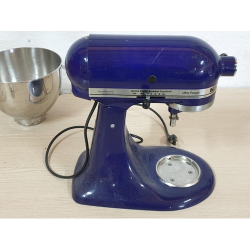 193 - Kitchen Stand Mixer Cobalt Blue with Bowl, Model; KSM90, Made in USA