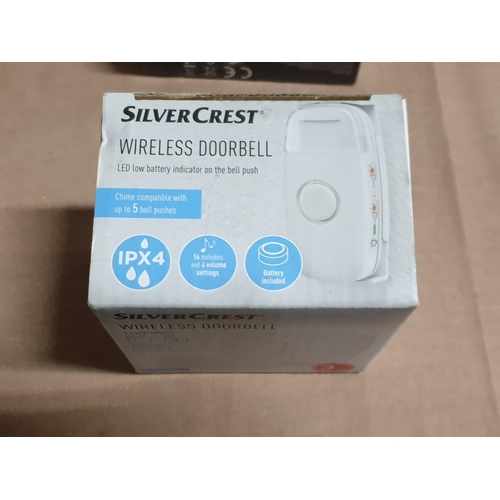 293 - Silver Crest; Wireless Doorbells (2 x Un-Used, Boxed)