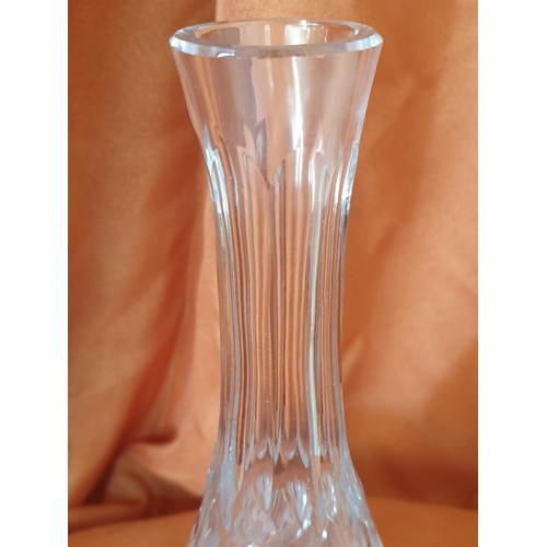 433 - Heavy Crystal Decanter with Decorative Stopper