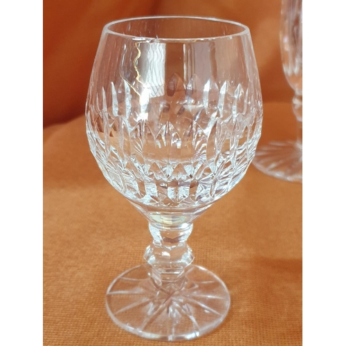 441 - Crystals Glasses; 7 x Champagne Glasses and 6 x Liqueur Glasses