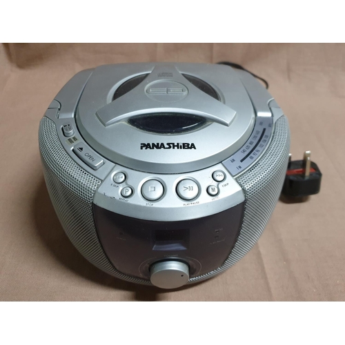 448 - Panashiba Portable Radio CD Player Electric and Battery Operated, Model No: CD-29,  (Un-Tested)