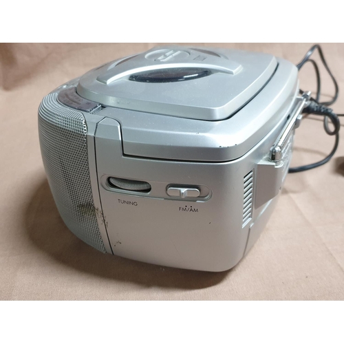 448 - Panashiba Portable Radio CD Player Electric and Battery Operated, Model No: CD-29,  (Un-Tested)