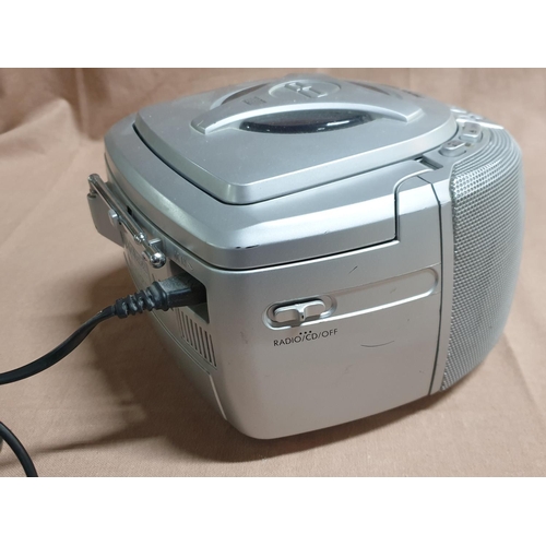 448 - Panashiba Portable Radio CD Player Electric and Battery Operated, Model No: CD-29,  (Un-Tested)