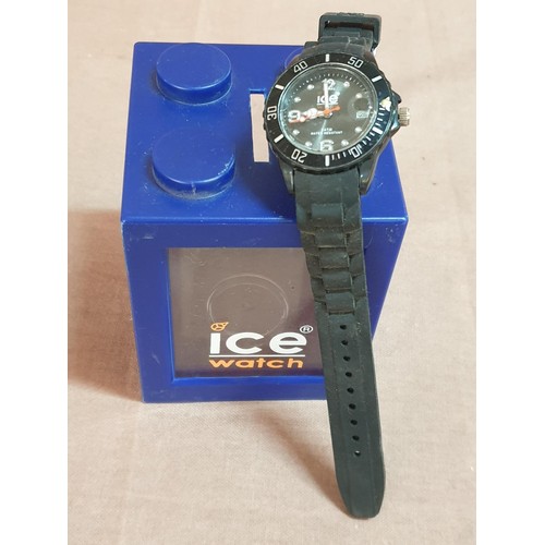 482 - Ice Watch (Stainless Steel Caseback, Black, 3ATM Water Resistant Together with Ice-Money Box)