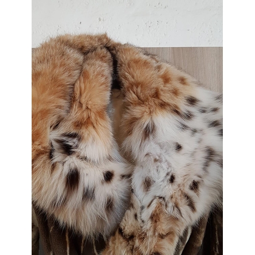 112 - Natural Soft Fursarcar - Short Jacket with Large Fur Hood, 