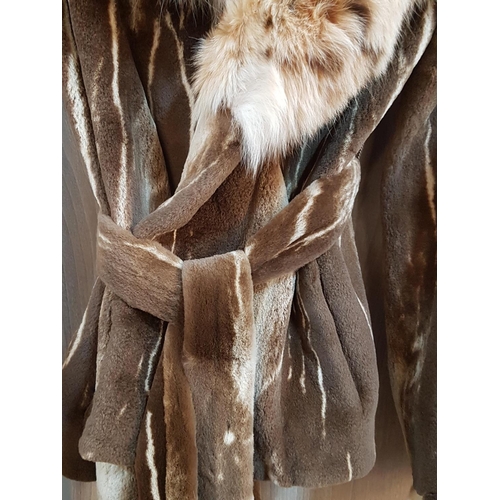 112 - Natural Soft Fursarcar - Short Jacket with Large Fur Hood, 