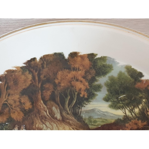 120 - Large Oval Porcelain Dish with J.C. Van Hunnik 