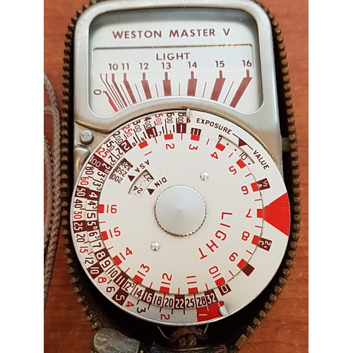 353 - Sangamo Weston - Weston Master V Light - Vintage Light Meter (Un-Tested) with Leather Case