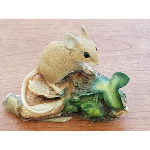 355 - Art Mouse Border Fine Art Figurines of Mouse (H 7 - 8cm), (3)