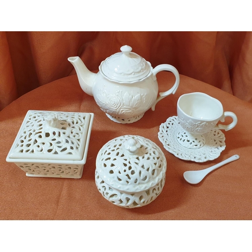 368 - Duncan Glaze Ceramic Tea Set 