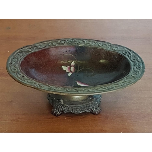 379 - Vintage Style Pedestal Decorative Bowl (31 x 23 x 11cm)