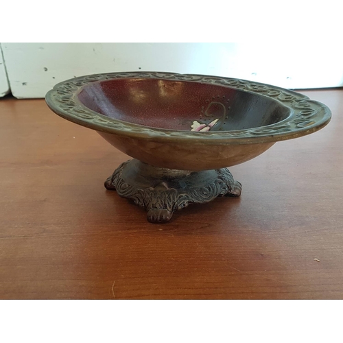 379 - Vintage Style Pedestal Decorative Bowl (31 x 23 x 11cm)