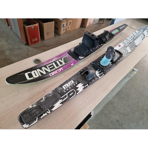 601 - 2 x Mono Water Skis; Connelly Concept '61' and Electra Strata Series, (Approx. L: 155 and 168cm), (2... 