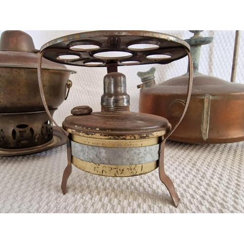 612 - Collection of 3 x Vintage Copper Burners, (one a/f), (3)