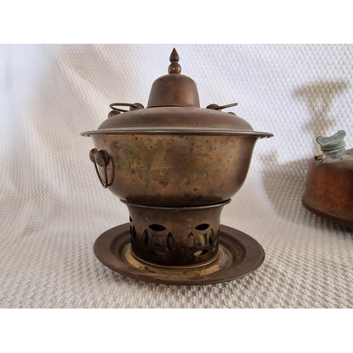 612 - Collection of 3 x Vintage Copper Burners, (one a/f), (3)