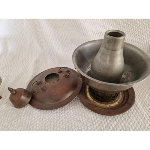 612 - Collection of 3 x Vintage Copper Burners, (one a/f), (3)