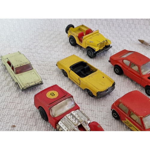 625 - Collection of 8 x Vintage Lesney & Matchbox Die Cast Scale Model Vehicles, Circa 1960's & 1970's, In... 