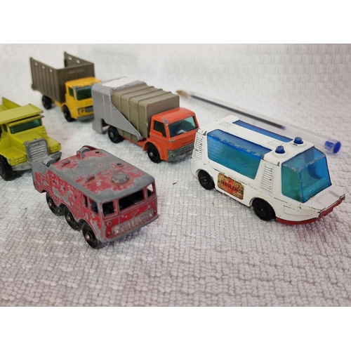 626 - Collection of 8 x Vintage Lesney & Matchbox Die Cast Scale Model Trucks & Commercial Vehicles, Circa... 