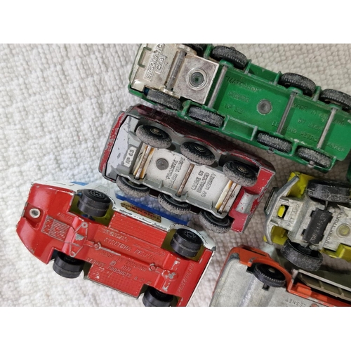 626 - Collection of 8 x Vintage Lesney & Matchbox Die Cast Scale Model Trucks & Commercial Vehicles, Circa... 