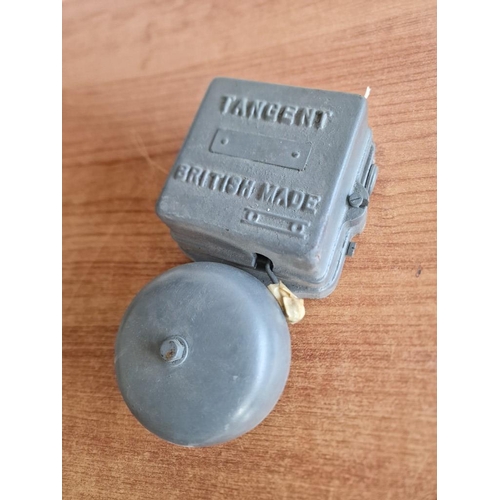 628 - Vintage Vintage 'Tangent' Cast Iron Electric Wall Mounted Fire Alarm Bell, British Made, No. 'B1', U... 